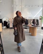 kahve 4595 trençkot