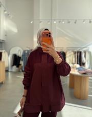 bordo 3287 garni detaylı takım 2