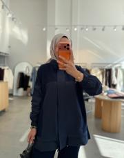 lacivert 3287 garni detaylı takım 3