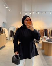 siyah paraşüt garnili oysh sweat