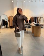 kahve paraşüt garnili oysh sweat 2
