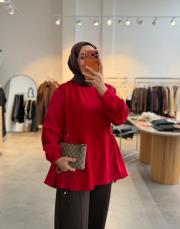 kırmızı paraşüt garnili oysh sweat