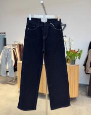lacivert ful likralı denim palazzo pantolon