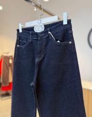 lacivert ful likralı denim palazzo pantolon 2