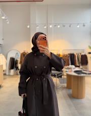 kahve lotus premium trençkot 2
