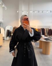 siyah amber premium trençkot 2