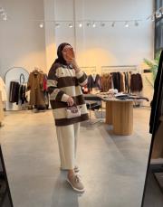 kahve kalp nakışlı şardonlu sweat 4