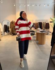 kırmızı kalp nakışlı şardonlu sweat 2