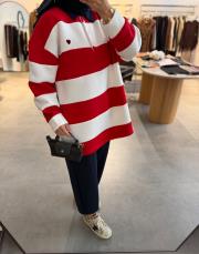 kırmızı kalp nakışlı şardonlu sweat 3