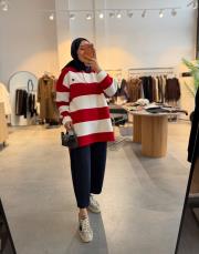 kırmızı kalp nakışlı şardonlu sweat 4