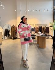 pembe kalp nakışlı şardonlu sweat 4