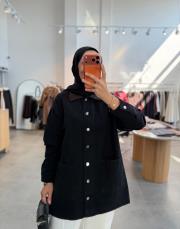 siyah 6707 denim ceket