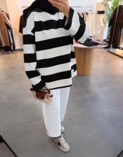 siyah 154 bisiklet yaka çizgili sweatshirt 3