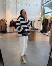 lacivert 154 bisiklet yaka çizgili sweatshirt 2
