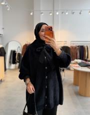 siyah 44426 angora hırka