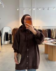 kahve 44426 angora hırka