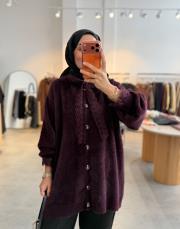 mürdüm 44426 angora hırka
