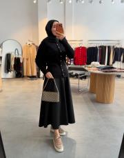 siyah 42039 kısa triko hırka 2