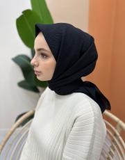 siyah pamuk caz eşarp