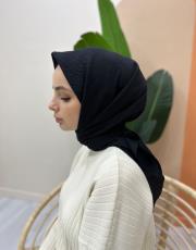 siyah pamuk caz eşarp 2