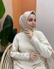 koyu taş pamuk caz eşarp