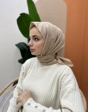 bej pamuk caz eşarp