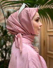 pudra pembe pamuk caz eşarp 2