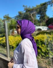 mor salkım pamuk caz eşarp 2