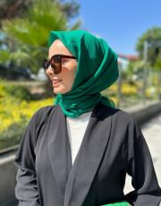 benetton yeşili pamuk caz eşarp