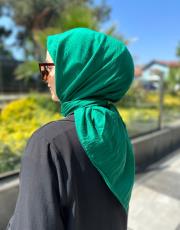 benetton yeşili pamuk caz eşarp 3