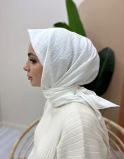 ekru pamuk caz eşarp 2