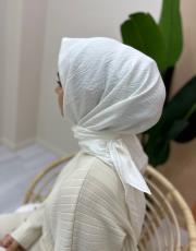 ekru pamuk caz eşarp 3