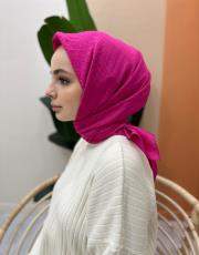 fuşya pamuk caz eşarp