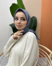 gri pamuk caz eşarp