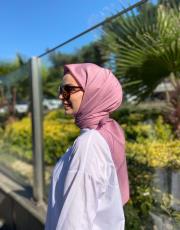 gül kurusu pamuk caz eşarp