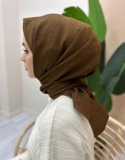 kahve pamuk caz eşarp 2