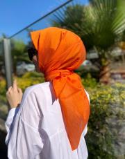oranj pamuk caz eşarp 2