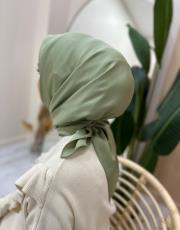 çağla yeşil twill eşarp 3