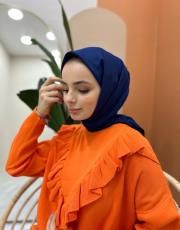 lacivert twill eşarp 2