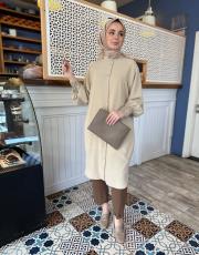 açık krem 1176 araboy tunik